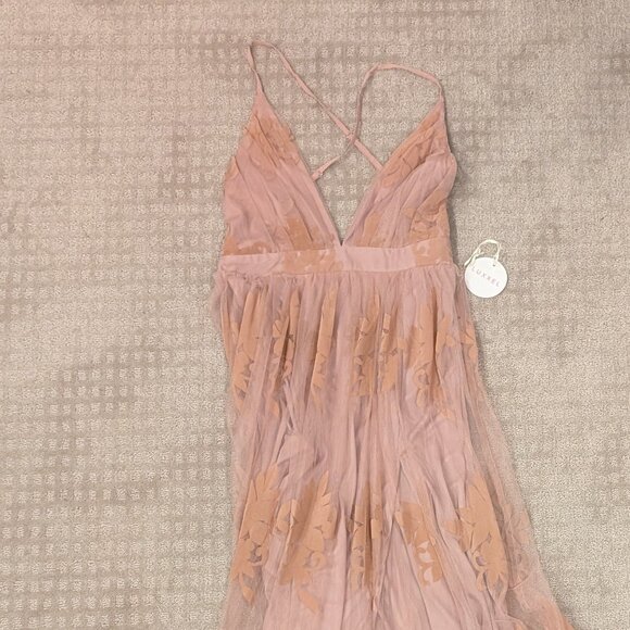 Vici x Luxxel Floral Pink Mauve Gown - Women's sz S - Picture 4 of 10